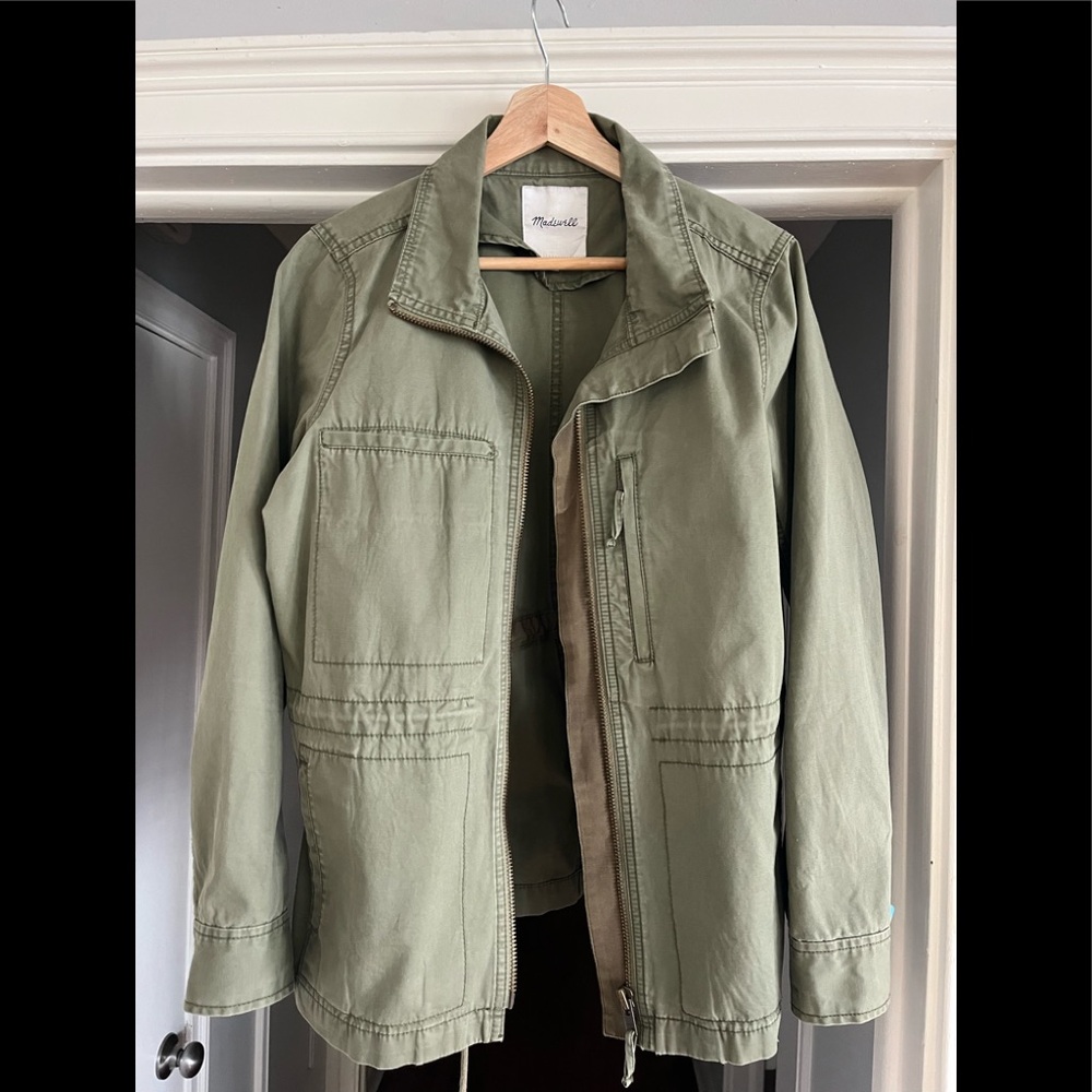 Madewell Green Military Fleet Jacket